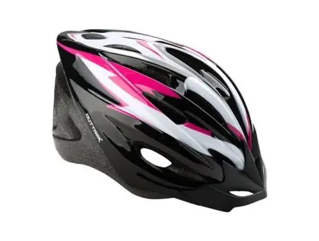 Fietshelm voor junioren roze/zwart 52-55 cm - Toebehoren